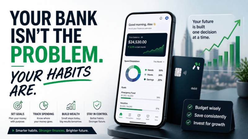 Your bank isn't the problem. Your habits are.